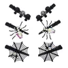 Accesorios para el cabello JLZXSY 6 unids Set Halloween Clip de pelo Barrette Crystal Spider Design Hair Grips Personalidad Divertido Halloween Bang Clips 220908