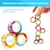 Decompression Toy Finger Magnetic Ring Fidget Toys Colorf Rings Great For Training Relieves Reducer Autism Anxiety Drop Deliver Mxhome Amubo