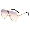 designer brand classic pilot sunglasses fashion women sun glasses UV400 gold frame green mirror lens with box