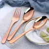 Platthandwerte Sets 3propes farbenfrohe Gold Edelstahl großer Salat Serving Löffel Gabel Spork Colander Löffel Set Küchen Utensilien Tabelle Geschirr