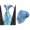 Bow Ties 8cm Polyester Jacquard pour les hommes motif de fleur de fleur Modèle de mariage ou de costumes d'affaires 2022