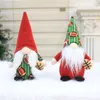 Christmas Decorations Athletic Dwarf Rudolph Faceless Santa Claus Ornaments 2022 Merry Decor For Home Desktop Window Gifts