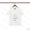 Designer Heren Casual Print Creative G T -shirt Solid ademende T -shirt Slim Fit Crew Neck korte mouw mannelijke T -shirt zwart wit groen