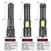 XHP100 COB 9-Core LED-ficklampa PowerBank Function Torch USB-uppladdningsbar 18650 26650 Battery Zoomable XHP70.2 Aluminium Lantern J220713