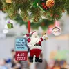 Kerstboom ornamenten hanger blanco diy hars handgeschreven naam hanger Santa Claus sneeuwman decoratie schattig B53414642