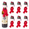 Wine Bottle Scarf Hat Set Christmas Decorations Creative Ornament Scarf Hats Two-piece Suit Hotel Restaurant Layout Wholesale