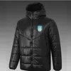 Colchester United Men's Down Hoodie Jacket Winter Leisure Sport Coat Full Zipper Sports Outdoor Warm Sweatshirt Logo Custom