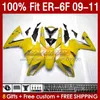 OEM Fairings For KAWASAKI NINJA 650R ER 6 F 650 R 2009-2011 Bodywork 149No.64 650-R ER-6 F ER 6F ER-6F 2009 2010 2011 ER6 F ER6F 09 10 11 Injection Mold Fairing Kit yellow stock