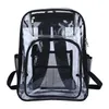 학교 가방 방수 투명한 학교 가방 소녀 대용량 배낭 솔리드 클리어 배낭 남성 패션 투명 비닐 봉지 220908