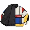 Mode heren jas stikte plaid dubbelzijdige fleece techfleece hap-jas met dezelfde stijl met dezelfde stijl in Europa en de Verenigde Staten losse vloed