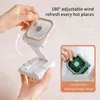 Electric Fans Mini Portable Folding Hanging Neck Fans USB Mute Liten Fan Bank Portable Handheld Desktop Multifunktionsladdningsfläkt T220907