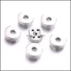 Charms Snap Button Biżuter Sier Kolor Poseł Most Slajd Slajd Uroki FIT 18 mm Snaps Buttons DIY Bransoletka dla kobiet mężczyzn Noos Dhseller2010 Dhe1b