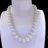 Natürliches Süßwasser Großer Perlenkette 14-15 mm50 cm langer S925 Silberschnalle Geschenk für Frauen Schmuck Mode und Atmosphäre