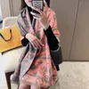 Scarves 2022 Fashion Paris Designer 100% Cashmere Scarf Unisex Brand Letter Scarf Large Shawl Warm Thick Wool 65cm x 180cm