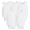 Pagliaccetti 5 PZ/LOTTO Vestiti Del Bambino Nato 2022 Tute Del Corpo di Estate 100% Cotone Bianco Tute Per Bambini Vestiti Della Ragazza Del Ragazzo 0-24 M