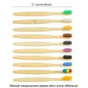 Colorful Natural Bamboo Toothbrush Soft Bristle Travel Portable Eco Friendly Wooden Toothbrushes Dental Oral Care Teeth Whitening JY1220