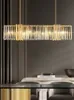 American Modern Chandeliers Luxury K9 Crystal E14 LED Pendant Lights Dining Room Luster Gold Steel Lamp Sitting Lamp Lamp