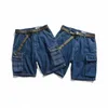 Мужские шорты мужские шорты мужчины летняя джинсовая джинсовая груз f2zf#
