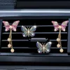Powietrze odświeżacz bling klipsy wentylacyjne Butterfly Crystal pandent samochodowy odświeżacze
