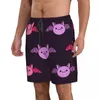 Shorts pour hommes maillots de bain pour hommes Halloween avec des chauves-souris mignonnes hommes troncs maillot de bain homme vêtements de plage pantalons courts Bermuda Boardshorts