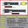 XHP360 High Power LED -ficklampa 5000000lm Micro USB -uppladdningsbar utomhusvattentät taktisk ficklampa 28650 XHP50 Zoom Torch J220713