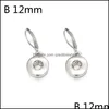 Charm Fashion Lady 12Mm 18Mm Snap Button Charms Earrings For Women Sier Plated Metal Jewelry Drop Delivery 2021 Dhseller2010 Dhkcf