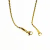 18K Gold Plated Rope Chain rostfritt stålhalsband för kvinnor män gyllene modedesign ed rep kedjor hip hop smycken gåva 2992327121137