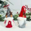 Altre forniture per feste di eventi Decorazioni per gnome di Natale 2023 bambola senza volto Merry per ornamento domestico Happy Year Festone 220908