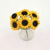 Faux Floral Verdure 12 pcsparty 3 cm Mini Soie Tournesol Gerbera Fleur Artificielle Commode De Mariage DIY Guirlande Cadeau Boîte Couper Et Clip Artisanat Faux Fleur J220906