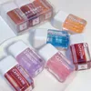 Lipgloss 3 stks Kleine Kubus Olie Spiegel Water Glazuur Transparant Glas Vloeibare Lipstick Lipgloss Hydraterende Make Up