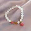 2022 Nieuwe Perzik Hanger Opalen String Bedelarmband Luxe Mode-sieraden Party Prachtige Accessoires Voor Vrouw Gift