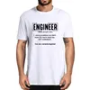 T-shirts hommes unisexe coton ingénieur papa définition nom drôle été hommes manches courtes nouveauté t-shirt femmes décontracté streetwear ue
