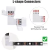 Accessori per illuminazione Connettore a 4 perni Splice terminale da 10 mm l t i kit di adattatore a forma di luce a forma di luce rgb per filo jumper