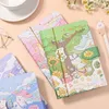 Caderno Kawaii Color ilustrado Página Livro de mão Magnetic Buckle Revistas de estudantes Acessórios de escritório fofos