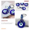 Anéis -chave L Charms de chaveiro de olho maligno azul turco Good Luck Glass Lucky AMET Protection Carro Ornament Drop entrega 20 yydhome amyzk