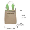 Emballage cadeau 3 paquets de sacs de Pâques paniers jute unique épaule toile de jute fourre-tout pour enfants cadeaux pour enfants