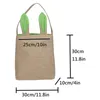 Gift Wrap 3 Pack Easter Bags Baskets Jute Single Shoulder Burlap Ear Tote For Kids Children Gifts