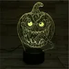 Halloween Toys Pumpkin 3D Acr￭lico L￢mpada de mesa Halloween Decora￧￣o do feriado Touch Controle remoto LED LED Ilus￣o Night Light Hologram Lamp 220908