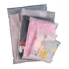 Depolama Çantaları 50pcs/Lot Buzlu Şeffaf Torba Yeniden Kullanılabilir Yeniden Kullanılabilir Panties Kırtasiye Kartları Eldiven Çoraplar Havlu Havlular İç çamaşırı Giyim