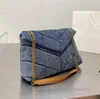 Evening Bags Designers Women Washed Denim Bag Fashion Classic flap bag messenger bag Shopping Bags Luxury Handbag Purse Chain