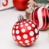 Noel Dekorasyonları 30 PCS Ağaç Dekor Topları Kolye Glitter Kırmızı Yeşil Kaplama Asma Kolyeler Top Home Süsleme 220908