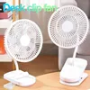 Ventilateurs électriques Clip Fan Ventilateur de plafond Ventilateurs de poussette USB portables avec 4 vitesses Clip silencieux sur mini ventilateur de table 360 rotatif à piles Blanc T220907