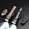 Tactische accessoires Rein 2,0 Micro -kit 1300lumens Metalen zaklamp met dubbele functieschakelaar Pas 20 mm Picatinny Rail Airsoft Wadsn Weapon Light