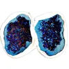 Figurine decorative 1 pz Blue Angel Aura Quarzo Cristallo Geode Titanio Bismuto Silicio Cluster Arcobaleno Guarigione Reiki