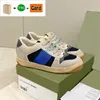 Top Classic Vintage Screener Dirty Leather Web Sneaker Casual Shoes Män kvinnor Beige Ebony Green Rose Pink Violet White Green Red Luxurys