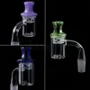 DHL Conveniente Fumare Quarzo Banger Flat Top Bordo smussato 25mmOD Chiodi con vetro UFO Spinning Carb Cap Terp Perle per Bong d'acqua in vetro Dab Rigs Tubi