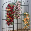 100CM Artificial Flowers Rose Peony Floral Row Outdoor Wedding DIY Arch Backdrop Wall Table Centerpices Decoration Supplies 2Pcs