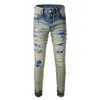 20SS Mens Designer Jeans Distressed Ripped Biker Slim Fit Motorcycle Denim para hombres Moda jean Mans Pantalones para hommes # 853