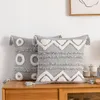 Poduszka Morroccan Cover 45x45cm Grey Diamond Tufted Zigzag Plillow Dekoracja domu na sofę krzesło łóżka