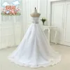 Sıradan elbiseler beyaz vestido de noiva bir çizgi mükemmel kemer bornoz mariage askısız dantel uzun gelin